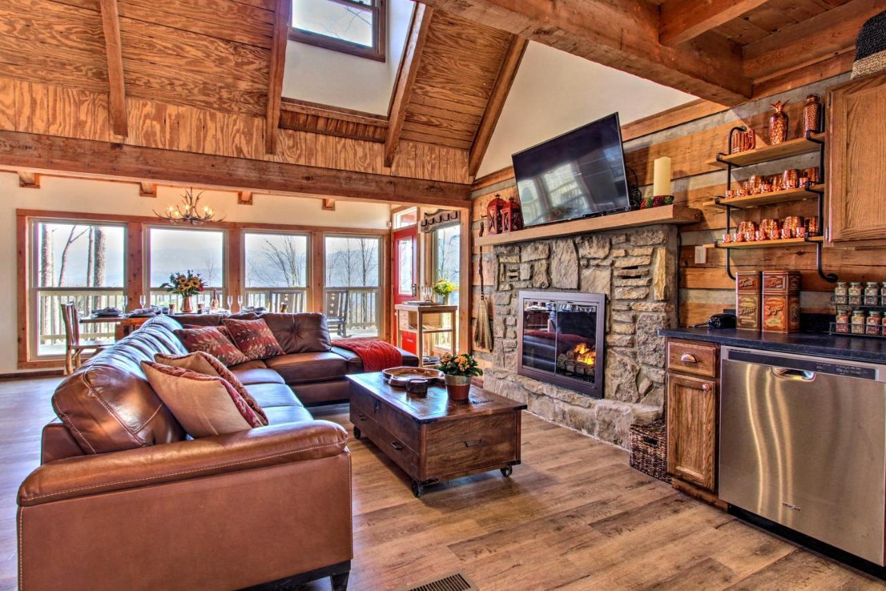 Panoramic-View Gatlinburg Cabin With Private Hot Tub Ngoại thất bức ảnh